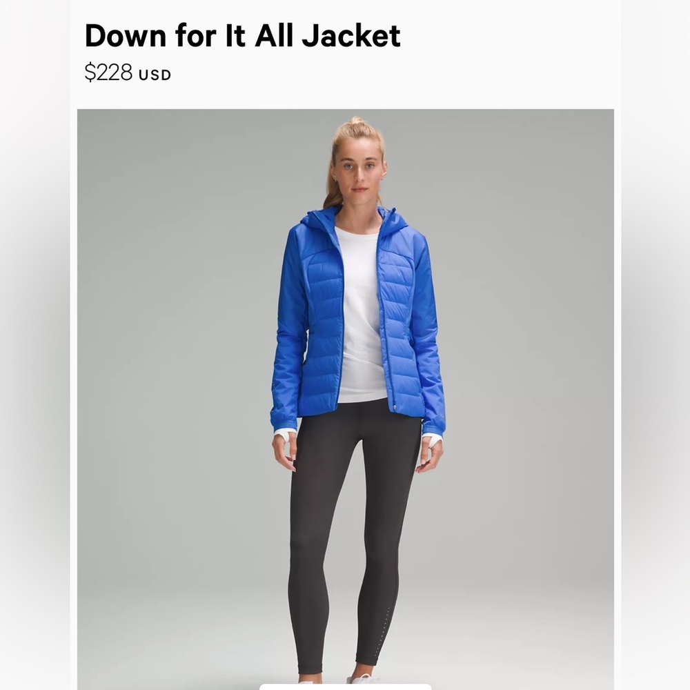 Blue lulu lemon zip up